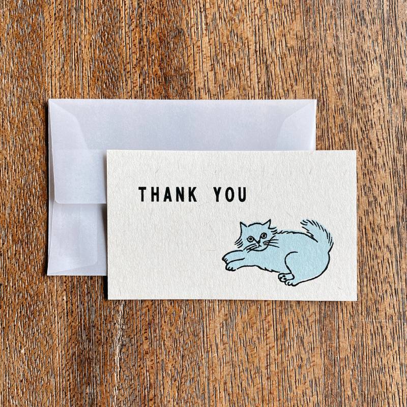 Matsuo Miyuki x mizushima Small Card Cats / THANK YOU