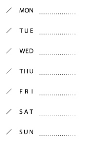 Photo: Stamp/Weekly Planning